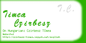 timea czirbesz business card